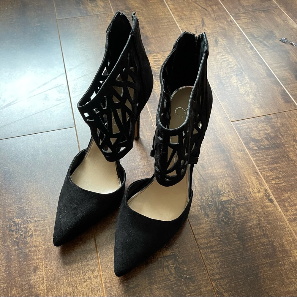 Black cutout Jessica Simpson heels